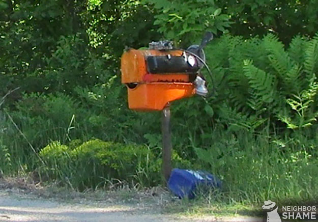 Engine-Block-Mailbox